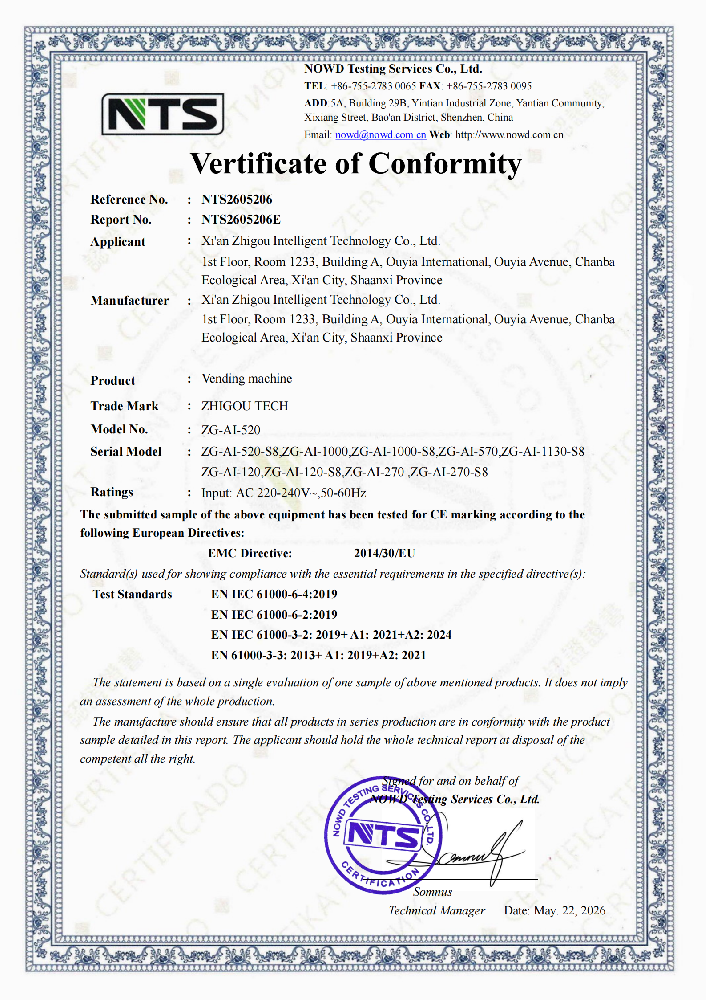 CE-EMC Certificate