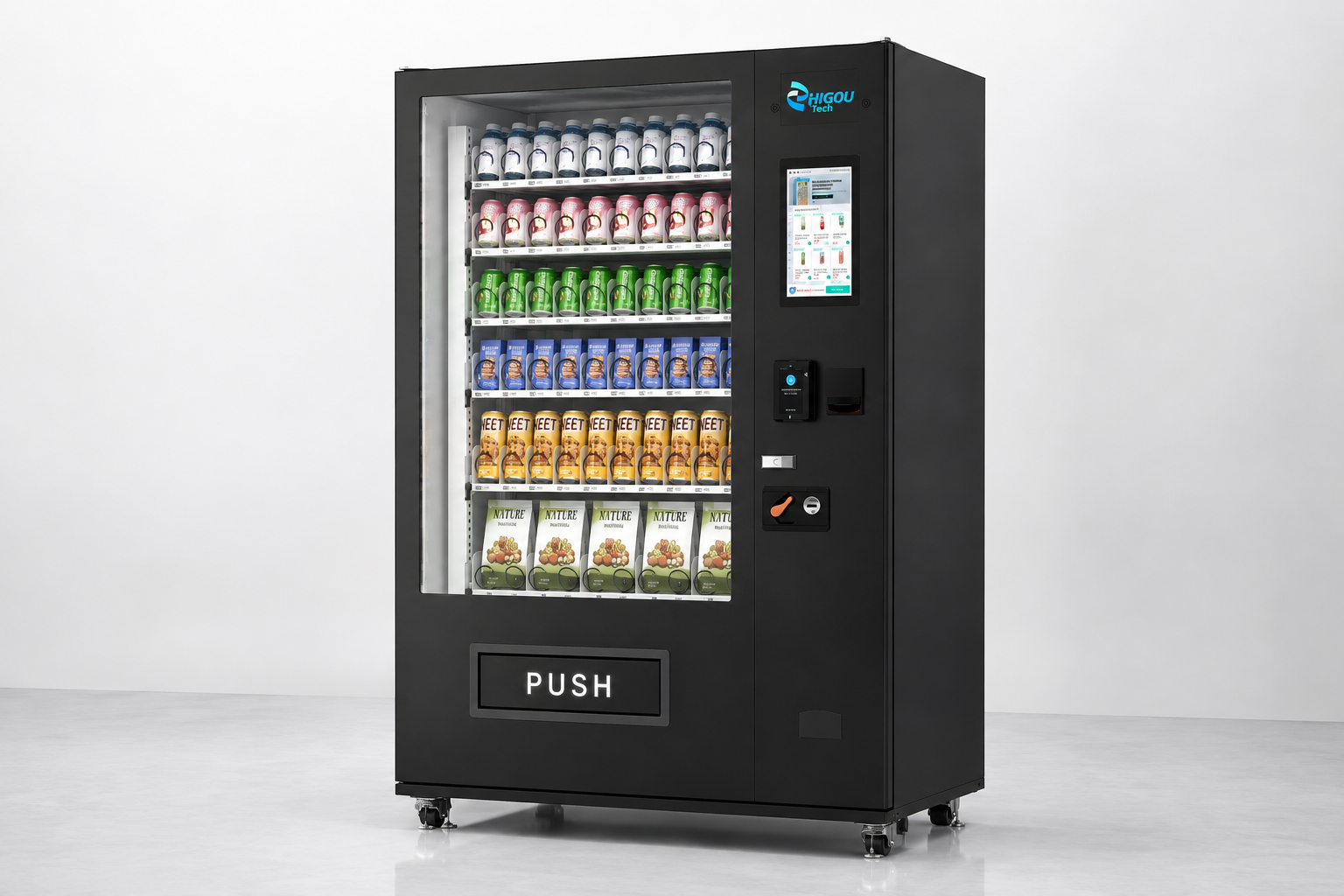 Black ZG-ZL-N60-S15.6 vending machine for an OEM quotation preparation guide