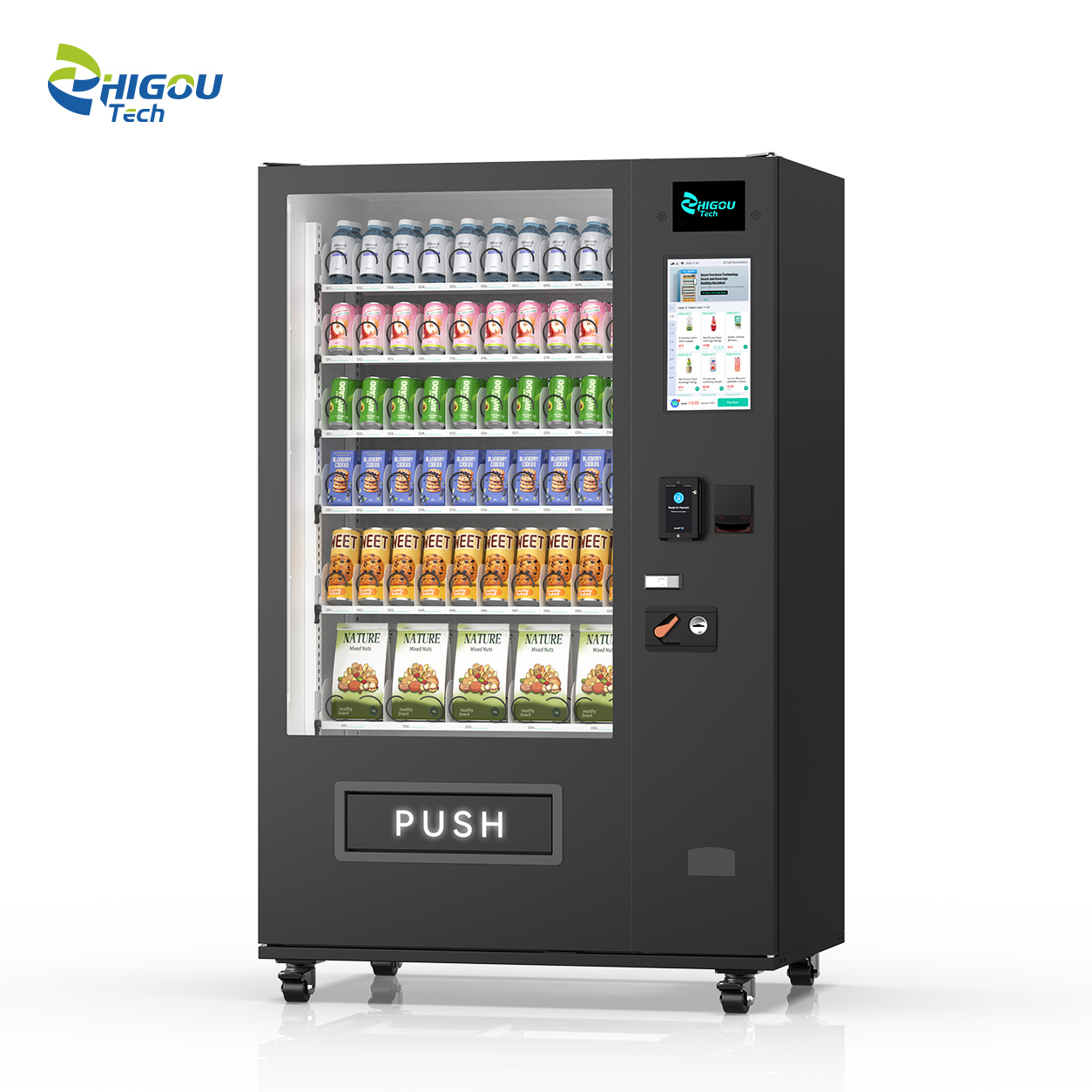 15.6-Inch Touchscreen Spiral Vending Machine with 60 Slots