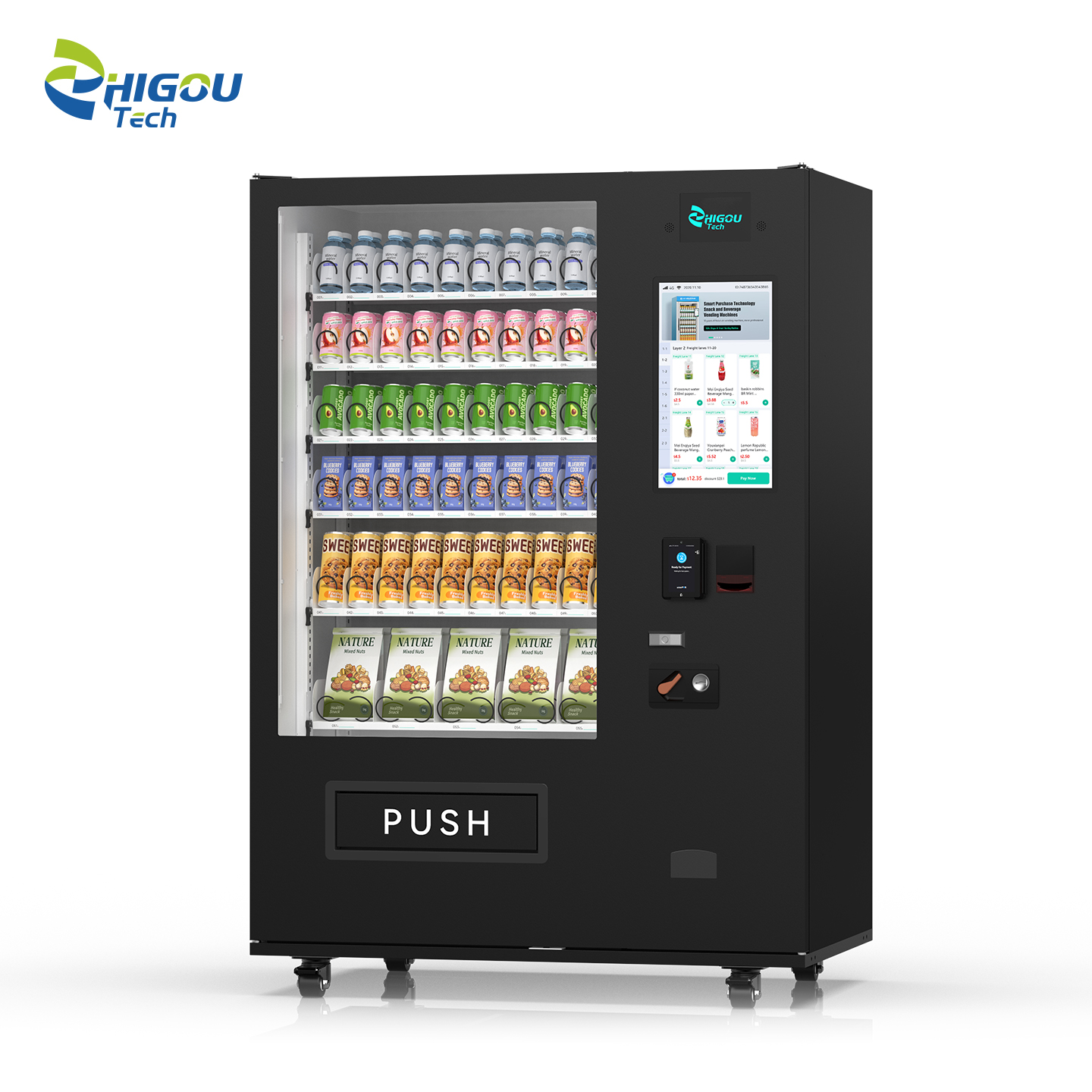 21.5-Inch Touchscreen Vending Machine with 60 Adjustable Slots